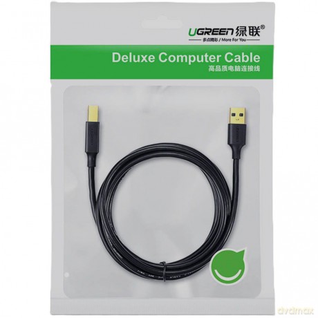 Ugreen kabel przewód do drukarki USB-A - USB-B 480Mb/s 5m czarny (US135)