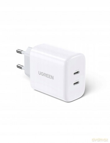 Ugreen ładowarka sieciowa 2x USB Typ C 40W Power Delivery biały (10343)