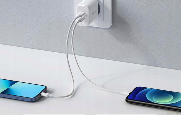 Ugreen ładowarka sieciowa 2x USB Typ C 40W Power Delivery biały (10343)