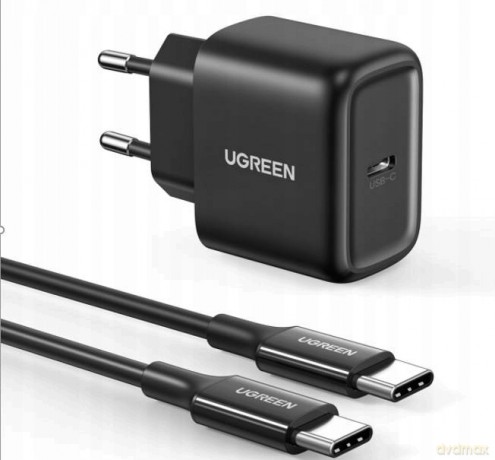 Ugreen ładowarka sieciowa USB Typ C 25W Power Delivery + kabel USB Typ C 2m czarny (50581)