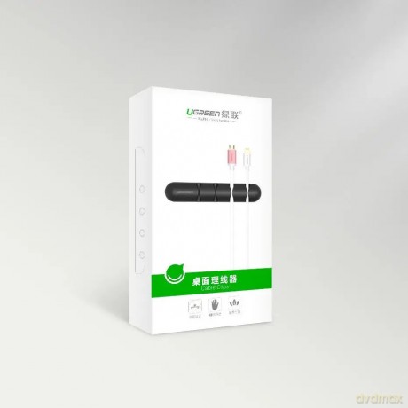 Ugreen organizer do kabli samoprzylepny czarny 7 slotów (LP114)