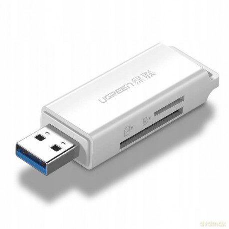 Ugreen przenośny czytnik kart TF/SD pod USB 3.0 biały (CM104)