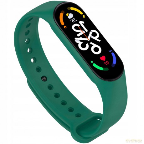 Zamienna silikonowa opaska do Xiaomi Smart Band 7 pasek bransoletka ciemnozielona