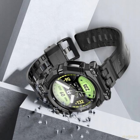 Zestaw Supcase IBLSN ArmorBox etui, pasek i szkło na Samsung Galaxy Watch 6 Classic (47 mm) - czarny