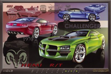 Dodge Challenger Historia [PLAKAT]