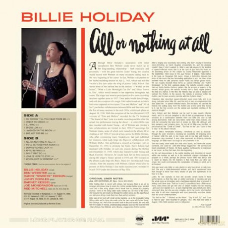 Billie Holiday: All Or Nothing At All (+1 Bonus Track) (Limited) [Winyl]