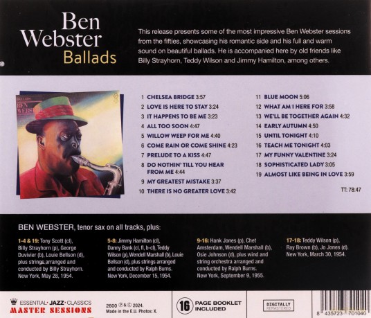 Ben Webster: Ballads [CD]