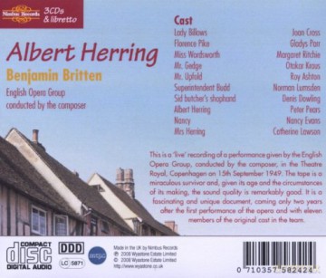 English Opera Group & Benjamin Britten: Benjamin Britten: Albert Herring - A Comic Opera In Three Acts [CD]
