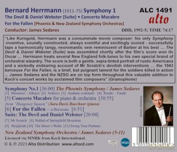 James Sedares: Bernard Herrmann Symphony No 1 Suite [CD]