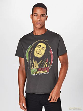 Bob Marley: Bob Marley Will You Be Loved Amplified Vintage Charcoal Large T Shirt