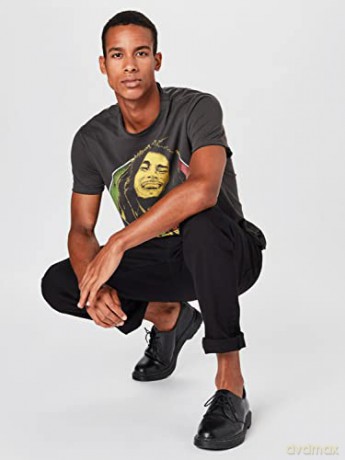 Bob Marley: Bob Marley Will You Be Loved Amplified Vintage Charcoal Large T Shirt