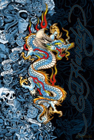 Ed Hardy - Blue Dragon [PLAKAT]