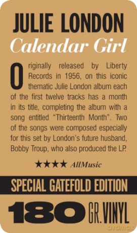 Julie London: Calendar Girl (Limited Special Gatefold) [Winyl]
