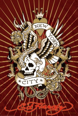 Ed Hardy - New York City Skull [PLAKAT]