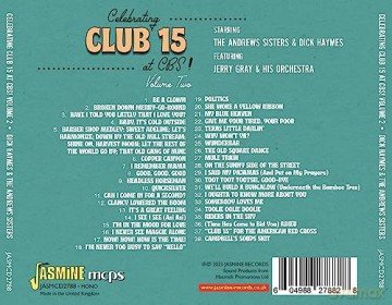 Andrews Sisters & Dick Haymes: Celebrating Club 15 At Cbs! Volume 2 [CD]