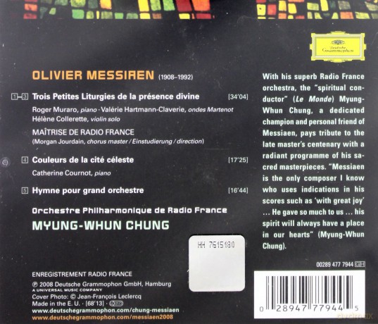 Myung-Whun Chung: Messiaen:Trois Petites Liturgies De La P [CD]