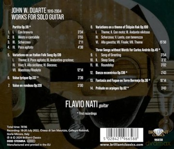 Flavio Nati: Duarte: Works For Solo Guitar [CD]
