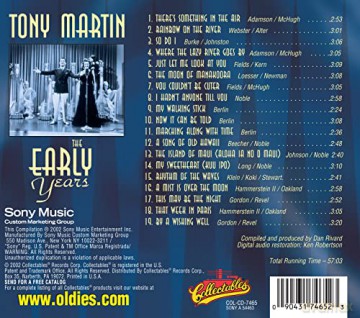 Tony Martin: Early Years [CD]