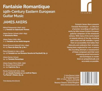James Akers (Guitar): Fantasie Romantique: 19Th-Century Eastern European Guitar Music [CD]