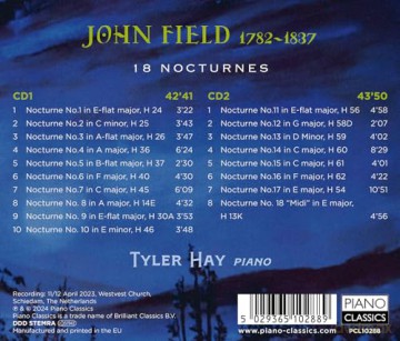 Tyler Hay: Field: 18 Nocturnes [CD]