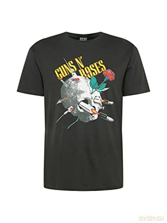 Guns N Roses: Guns N Roses - Needle Skull Amplified Vintage Charcoal Small T Shirt