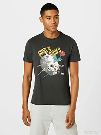 Guns N Roses: Guns N Roses - Needle Skull Amplified Vintage Charcoal X Large T Shirt