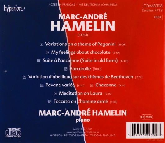 Marc-Andre Hamelin: Hamelin: New Piano Works [CD]