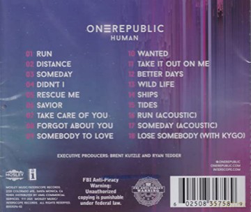 Onerepublic: Human (+5 Tracks) [CD]