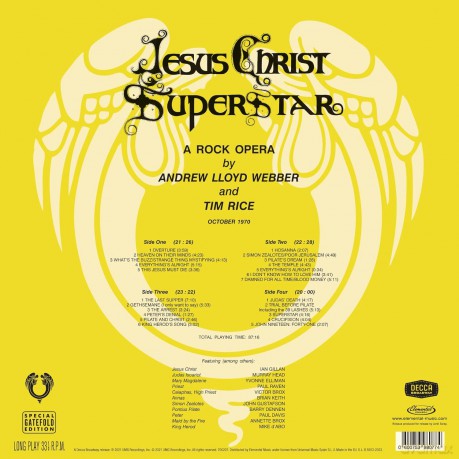 Jesus Christ Superstar - A Rock Opera soundtrack [Winyl]