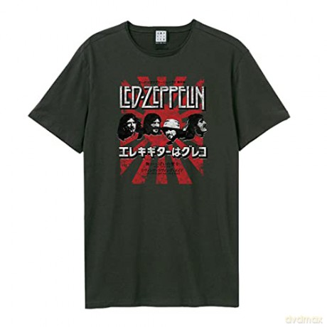Led Zeppelin: Led Zeppelin - Burst Amplified Vintage Charcoal Medium T-Shirt