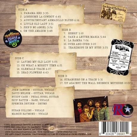 New Riders Of The Purple Sage: Live At The Capitol Theater (Natural Clear) [Winyl]