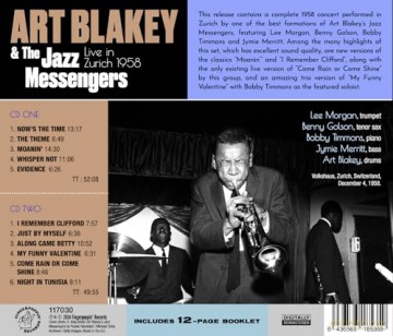Art Blakey & The Jazz Messengers: Live In Zurich 1958 [CD]