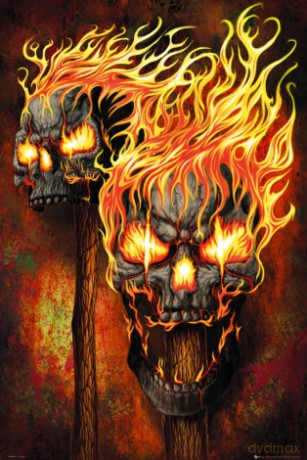 Flaming Skulls [PLAKAT]