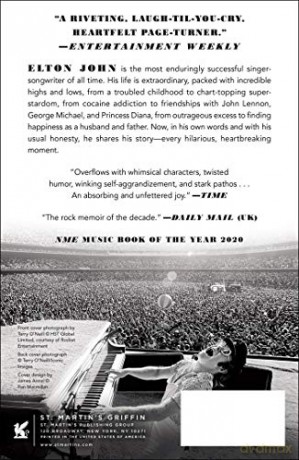 Elton John: Me Elton John Official Autobiography Paperback Book [KSIĄŻKA]