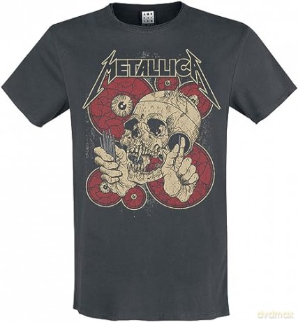 Metallica: Metallica - Watching You Amplified Vintage Charcoal Large T Shirt