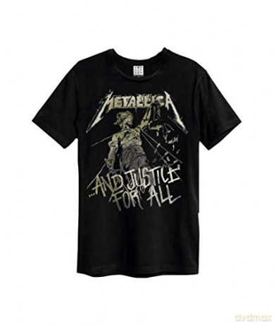 Metallica: Metallica And Justice For All Amplified Vintage Black Large T Shirt