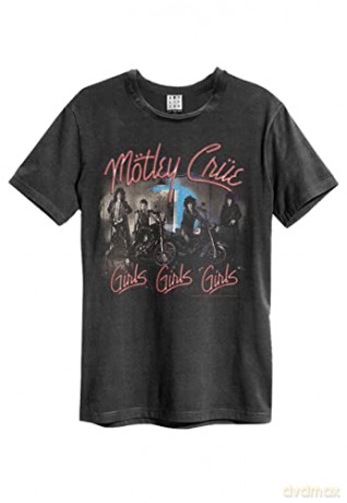 Motley Crue: Motley Crue Girls Girls Girls Amplified Vintage Charcoal Xx Large T Shirt