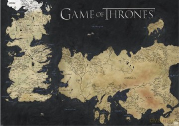 Gra o Tron (Mapa Westeros i Essos) [PLAKAT]