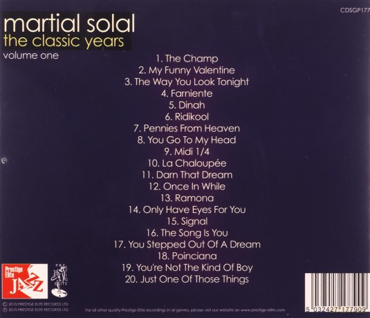 Martial Solal: The Classic Years Vol. 1 [CD]