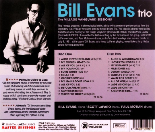 Bill Evans Trio: The Village Vanguard Sessions [2CD]