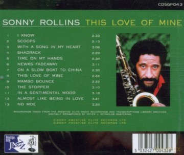 Sonny Rollins: This Love Of Mine [CD]