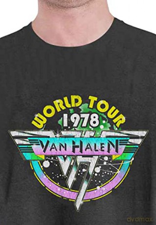 Van Halen: Van Halen World Tour 78 Amplified Vintage Charcoal Small T Shirt
