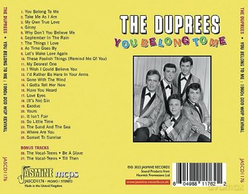 Duprees: You Belong To Me [CD]
