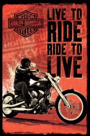 Harley Davidson (Live To Ride) [PLAKAT]