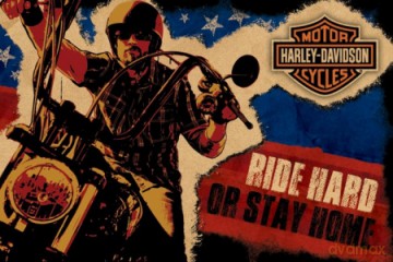 Harley Davidson (Ride Hard) [PLAKAT]
