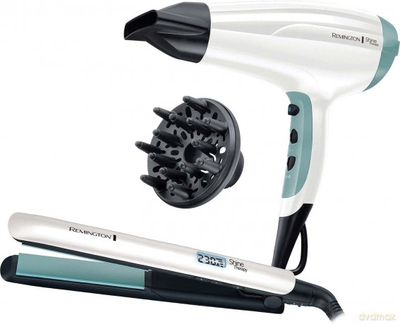 Zestaw prostownica, suszarka Remington - Shine Therapy Giftset