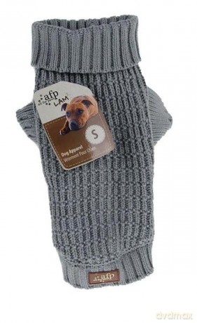 All For Paws - Knitted Dog Sweater Fishermans Grey S 25.4cm