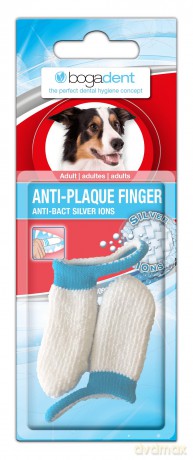 Bogadent - Anti-Plaque - silver ion technology - finger Dog 2pc