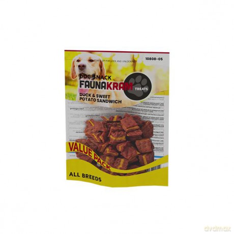 Faunakram - Duck Sweet potato sandwich snack 300g