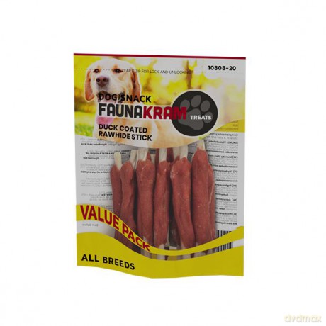 Faunakram - Snack duckcoated rawhide stick 300g